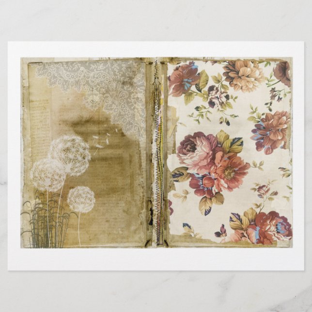 Floral Junk Journal Scrapbook (Voorkant)