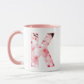 Floral K Initial Mug | Personalized Name & Traits (Gauche)