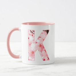 Floral K Initial Mug | Personalized Name & Traits Mok