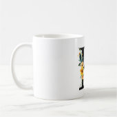 Floral K Monogram Mok met bewerkbare naam (Links)