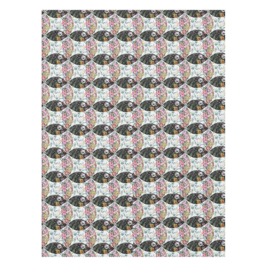 Floral Kaleidoscope - Bold Artistic beroemd gemaak Tafelkleed (Voorkant)