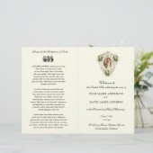 Floral katholiek latijn mis bruiloft programma (Staand voorkant)