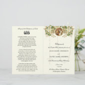 Floral Katholieke bruiloft programma (Staand voorkant)