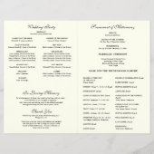 Floral Katholieke bruiloft programma (Achterkant)