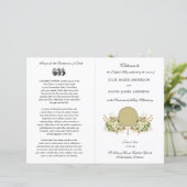 Floral Katholieke bruiloft programma (Staand voorkant)