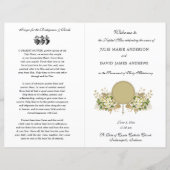 Floral Katholieke bruiloft programma (Voorkant)