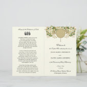 Floral Katholieke bruiloft programma (Staand voorkant)