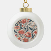 Floral Keramische Bal Ornament (Voorkant)