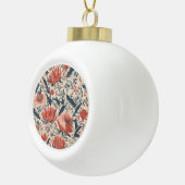 Floral Keramische Bal Ornament (Rechts)