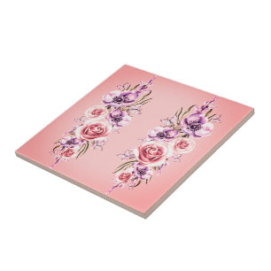 Floral Keramische Tegel Tegeltje