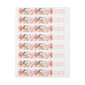 Floral kerstfeestdag  Adres label (Vel)