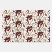 Floral-kerstfeestfeest Inpakpapier Vel (Voorkant)