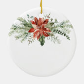 Floral Kerstmis in liefdevol geheugen van moeder Keramisch Ornament (Achterkant)