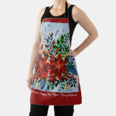 Floral kerstmis Poinsettia Apron Schort (Insitu)