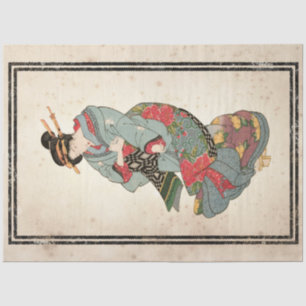 Floral Kimono Japans  ontvlechtingskunst Tissuepapier