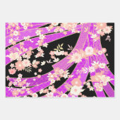 Floral Kimono Pattern Inpakpapier Vel (Voorkant 2)