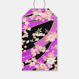 Floral Kimono Pattern Violet Pink Cadeaulabel