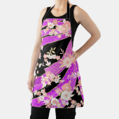 Floral Kimono Pattern Violet Pink Schort (Insitu)