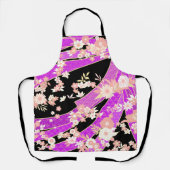 Floral Kimono Pattern Violet Pink Schort (Voorkant)