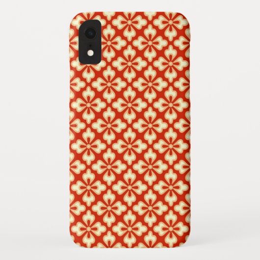 Floral kimono print, mandarijn sinaasappel Case-Mate iPhone case (Achterkant)