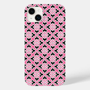 Floral kimono print, roze, zwart-wit Case-Mate iPhone 14 plus hoesje
