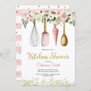 Floral Kitchen Bridal Shower Kaart
