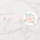 Floral Kitten fête d'anniversaire Confetti (Derrière)