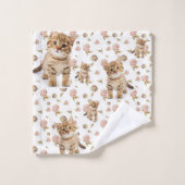 Floral Kittens uit de set van handdoeken (Wasdoekje)