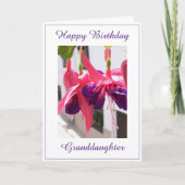 Floral kleindochter verjaardag kaart (Voorkant)