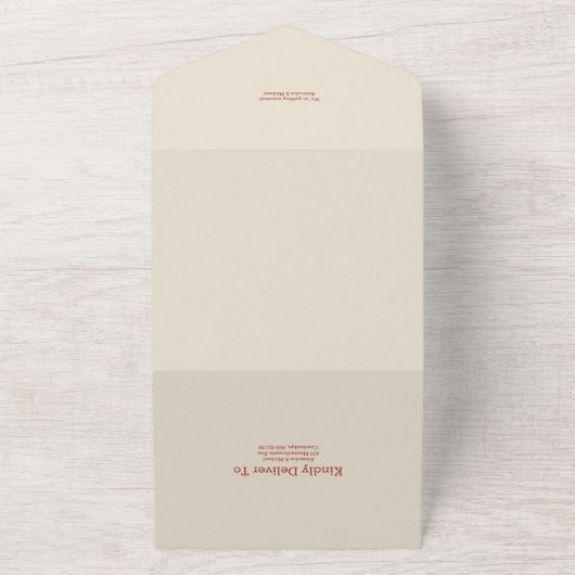 Floral kleurrijke volksmirbruiloft all in one uitnodiging (Buitenkant)