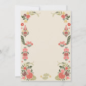 Floral kleurrijke volksmirbruiloft kaart (Achterkant)