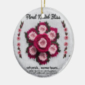 Floral Knitted Bliss Ceramic Ornament | Rose Keeps (Links)