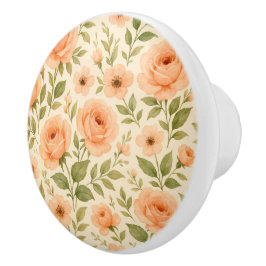 Floral knob. keramische knop
