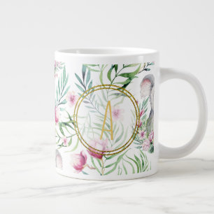 Floral KOALA BEER Monogram Girls Bedroom Nursery Extra Grote Beker