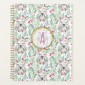Floral KOALA BEER Monogram Girls Bedroom Nursery Planner (Voorkant)