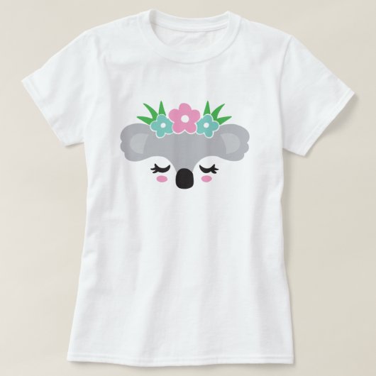Floral Koala T-Shirt (Design voorkant)