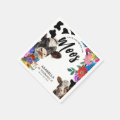 Floral Koe: "Heb je de MOOS gehoord" Servet (Hoek)