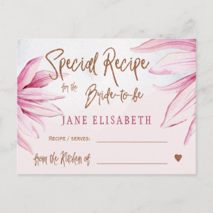 Floral koperen glitter script vrijgezellenfeest re briefkaart
