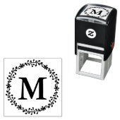 Floral krans monogram stempel (In situ)