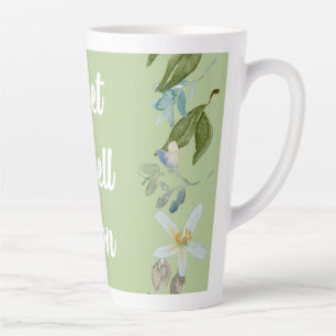 Floral krijgt snel een groet kondiging postca latte mok