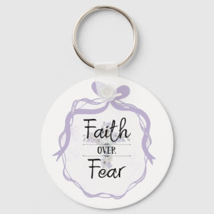 Floral kruis met Christelijke prijsopgave Sleutelhanger