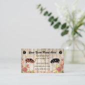 Floral KuneKune Pig Carte de visite (Debout devant)