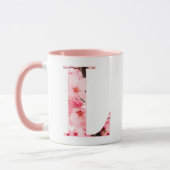 Floral L Initial Mug | Personalized Name & Traits (Gauche)
