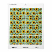 Floral Labels Zonnebloem (Full Sheet)