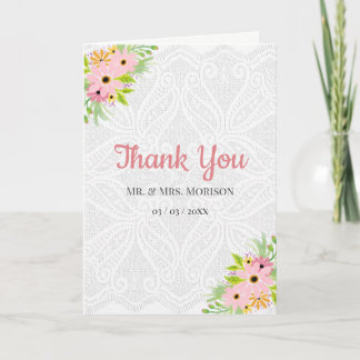 Floral Lace Bedankkaart