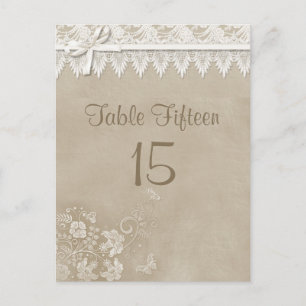 Floral Lace Butterfly Wedding Briefkaart