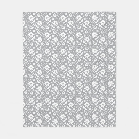 Floral Lace Pattern Fleece Deken (Voorkant)