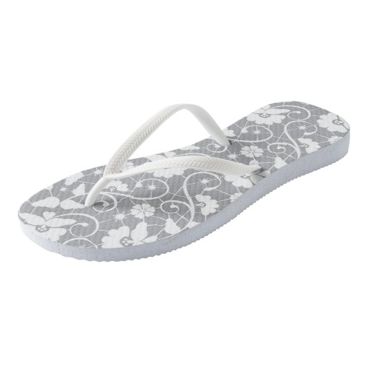 Floral Lace Pattern Teenslippers (Schuin)