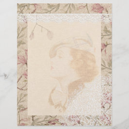 Floral Lace Scrapbook Paper