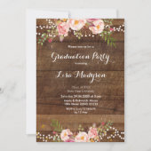 Floral Lace String Lights Graduparty-kaart Kaart (Voorkant)